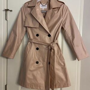 𝅺BCBGeneration Womens pink Trench Coat Size XS rain jacket
